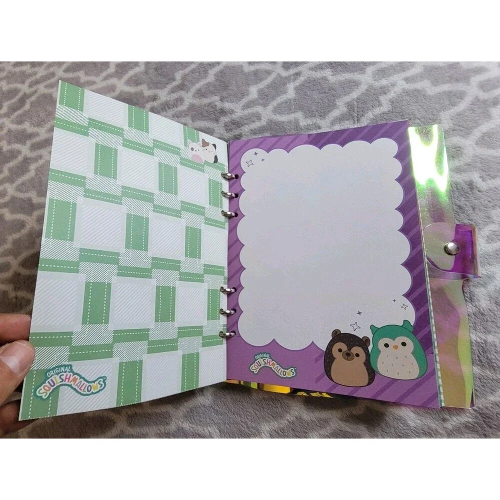 Original Squishmallow Sticker Collector Album Pink Shiny Refractor Binder Cover